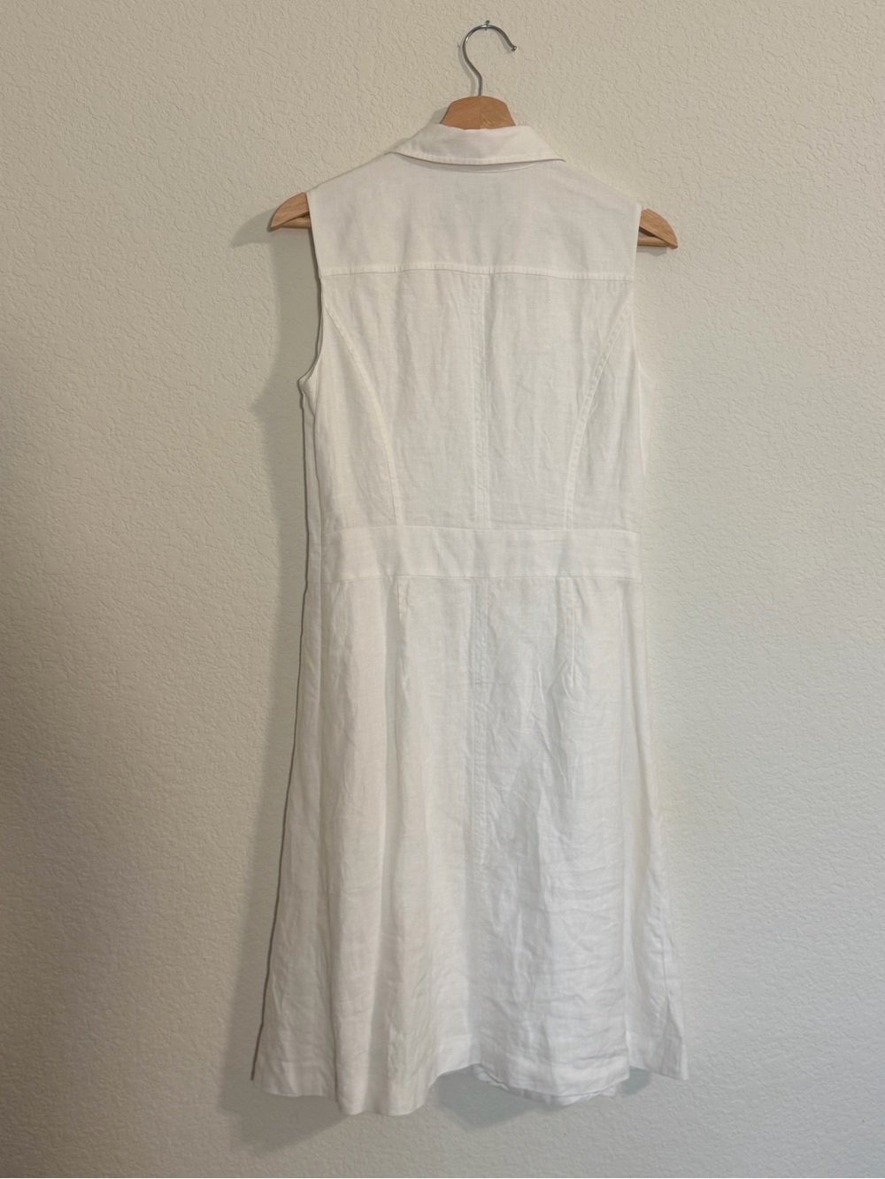 Brooks Brothers linen sleeveless collared shirt dress - Picture 2 of 8